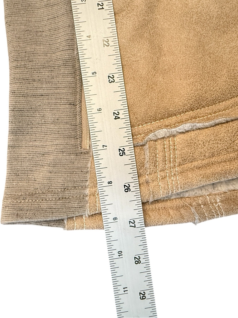 KÜHL Dani Sherpa Jacket Women’s M Tan Faux Suede Fleece Lined Hooded Full Zip - Picture 15 of 15